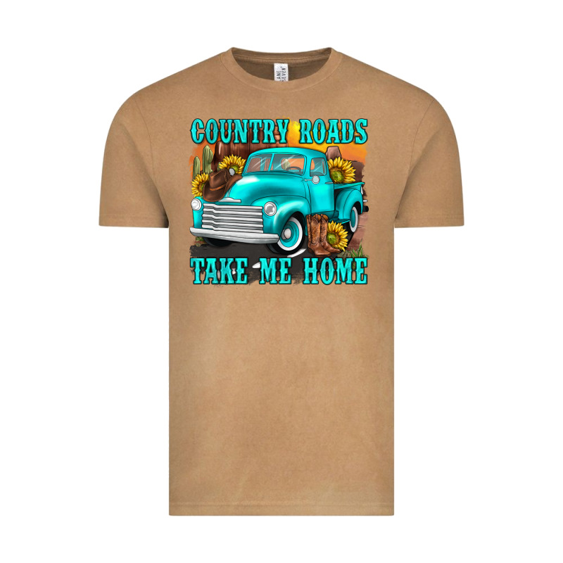 Country Roads Take Me Home Western Vintage Tee by texasbilliewilder | Teevron