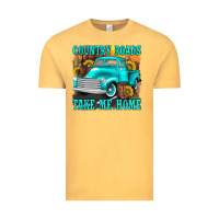 Vintage Mustard country roads take me home western Vintage Tee - texasbilliewilder