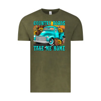 Vintage Olive country roads take me home western Vintage Tee - texasbilliewilder