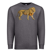 Charcoal Heather lion Premium Sweatshirt - LillyAllenDesigns