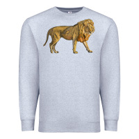 Heather Grey lion Premium Sweatshirt - LillyAllenDesigns
