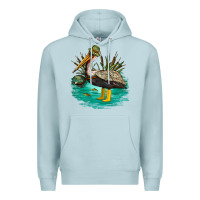 Blue Mist fishing pelican camp Premium Hoodie - NancyCooperArtShop