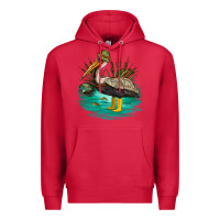 Cardinal fishing pelican camp Premium Hoodie - NancyCooperArtShop
