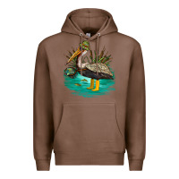 Chestnut fishing pelican camp Premium Hoodie - NancyCooperArtShop