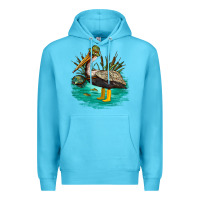 Ocean Blue fishing pelican camp Premium Hoodie - NancyCooperArtShop