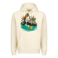 Sandshell fishing pelican camp Premium Hoodie - NancyCooperArtShop
