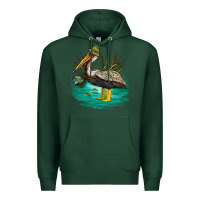 Sports Green fishing pelican camp Premium Hoodie - NancyCooperArtShop