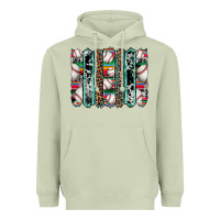 Matcha baseball serape cowhide turquoise leopard glitter  brushstrokes Heavyweight Hoodie - Artiststas