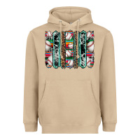 Mushroom baseball serape cowhide turquoise leopard glitter  brushstrokes Heavyweight Hoodie - Artiststas