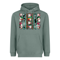 Sage baseball serape cowhide turquoise leopard glitter  brushstrokes Heavyweight Hoodie - Artiststas