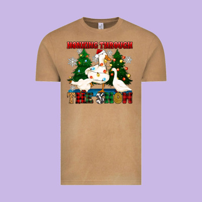 Honking Through The Snow Vintage Tee Designed By Zillion Design Studio