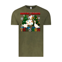 Vintage Olive honking through the snow Vintage Tee - Zillion Design Studio
