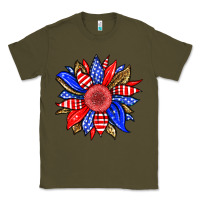 Army Green America sunflower Classic Tee - Neo Western