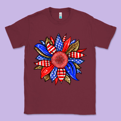 America Sunflower Classic Tee Designed By Neo Western