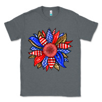 Charcoal Heather America sunflower Classic Tee - Neo Western