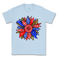 Dusty Blue America sunflower Classic Tee - Neo Western