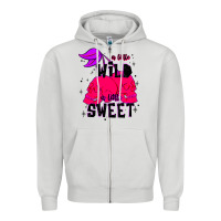 Dove Grey a little wild a little sweet Zipper Hoodie - JahusDesignShop
