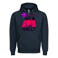 Navy a little wild a little sweet Zipper Hoodie - JahusDesignShop
