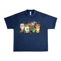 Navy latte coffee cups Urban Heavy Tee - Zillion Design Studio