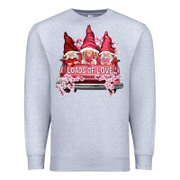 Heather Grey loads of love with flowers Premium Sweatshirt - NancyCooperArtShop