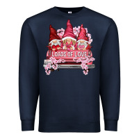 Navy loads of love with flowers Premium Sweatshirt - NancyCooperArtShop