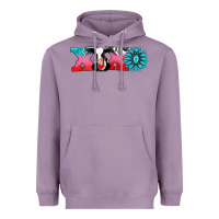 Lavender xoxo with cow Heavyweight Hoodie - AdoDesignShop