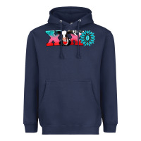 Navy xoxo with cow Heavyweight Hoodie - AdoDesignShop