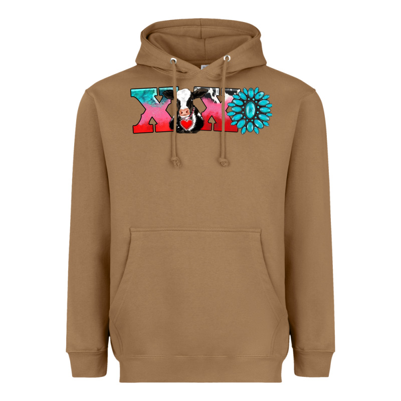 Xoxo With Cow Heavyweight Hoodie by AdoDesignShop | Teevron