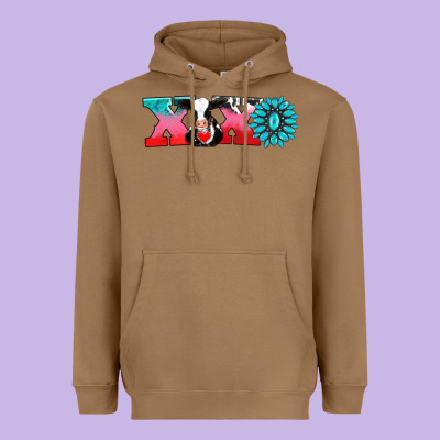 Xoxo With Cow Heavyweight Hoodie Designed By Adodesignshop