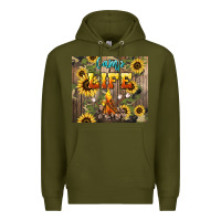 Army Green camp life Premium Hoodie - NancyCooperArtShop
