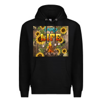 Black camp life Premium Hoodie - NancyCooperArtShop