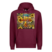 Burgundy camp life Premium Hoodie - NancyCooperArtShop