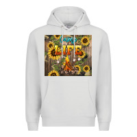 Dove Grey camp life Premium Hoodie - NancyCooperArtShop