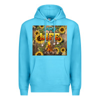 Ocean Blue camp life Premium Hoodie - NancyCooperArtShop