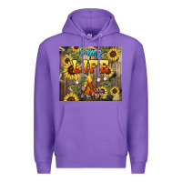 Purple camp life Premium Hoodie - NancyCooperArtShop