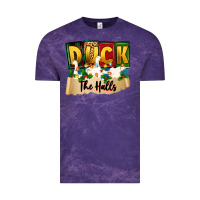 Cloud Purple christmas duck the halls Vintage Tee - Zillion Design Studio