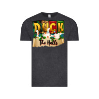 Vintage Black christmas duck the halls Vintage Tee - Zillion Design Studio