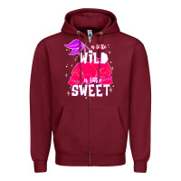 Burgundy a little wild a little sweet Zipper Hoodie - JahusDesignShop