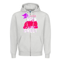 Dove Grey a little wild a little sweet Zipper Hoodie - JahusDesignShop