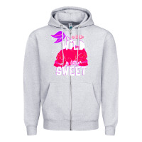 Heather Grey a little wild a little sweet Zipper Hoodie - JahusDesignShop