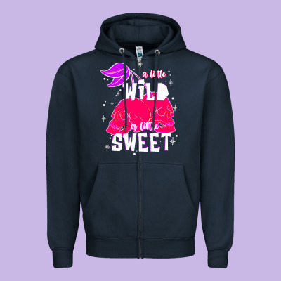 A Little Wild A Little Sweet Zipper Hoodie Designed By Jahusdesignshop