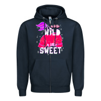 Navy a little wild a little sweet Zipper Hoodie - JahusDesignShop