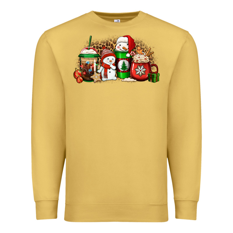 Christmas Snow Coffee Cups Premium Sweatshirt by Jasminsmagicworld | Teevron