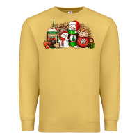 Antique Gold Christmas snow coffee cups Premium Sweatshirt - Jasminsmagicworld