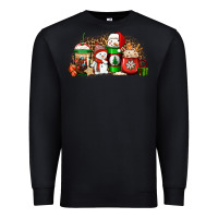Black Christmas snow coffee cups Premium Sweatshirt - Jasminsmagicworld