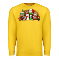 Lemon Christmas snow coffee cups Premium Sweatshirt - Jasminsmagicworld