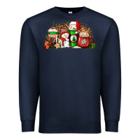 Navy Christmas snow coffee cups Premium Sweatshirt - Jasminsmagicworld