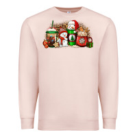 Pale Pink Christmas snow coffee cups Premium Sweatshirt - Jasminsmagicworld