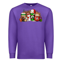 Purple Christmas snow coffee cups Premium Sweatshirt - Jasminsmagicworld