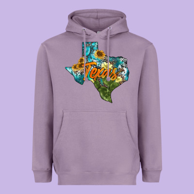 Western Texas Map Heavyweight Hoodie Designed By Adodesignshop